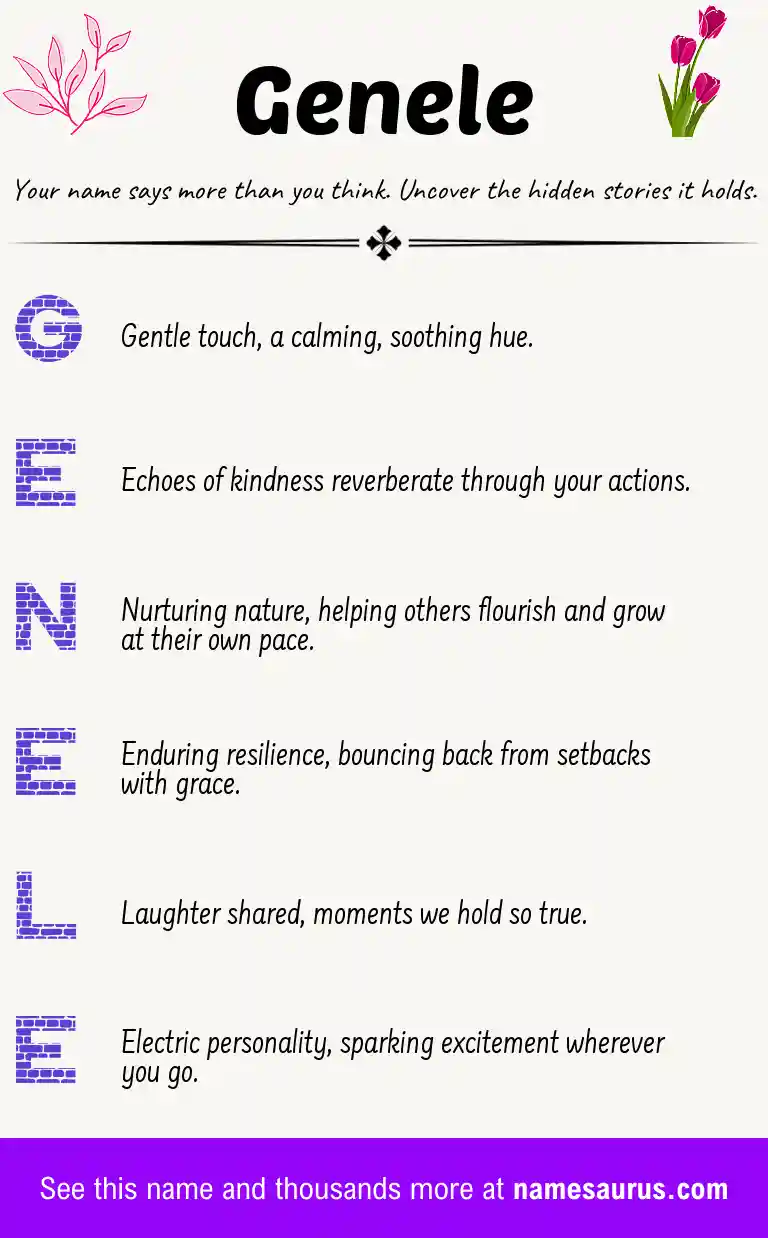 Acrostic poem about Genele.