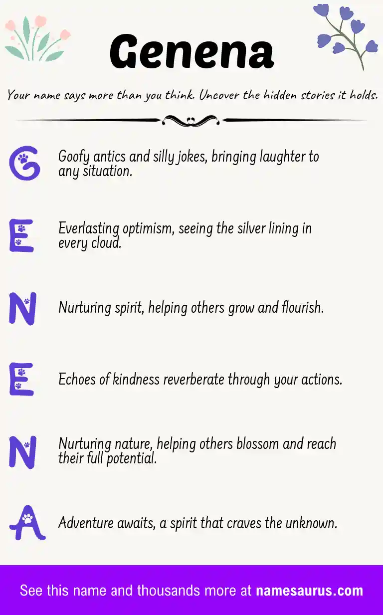Acrostic poem about Genena.