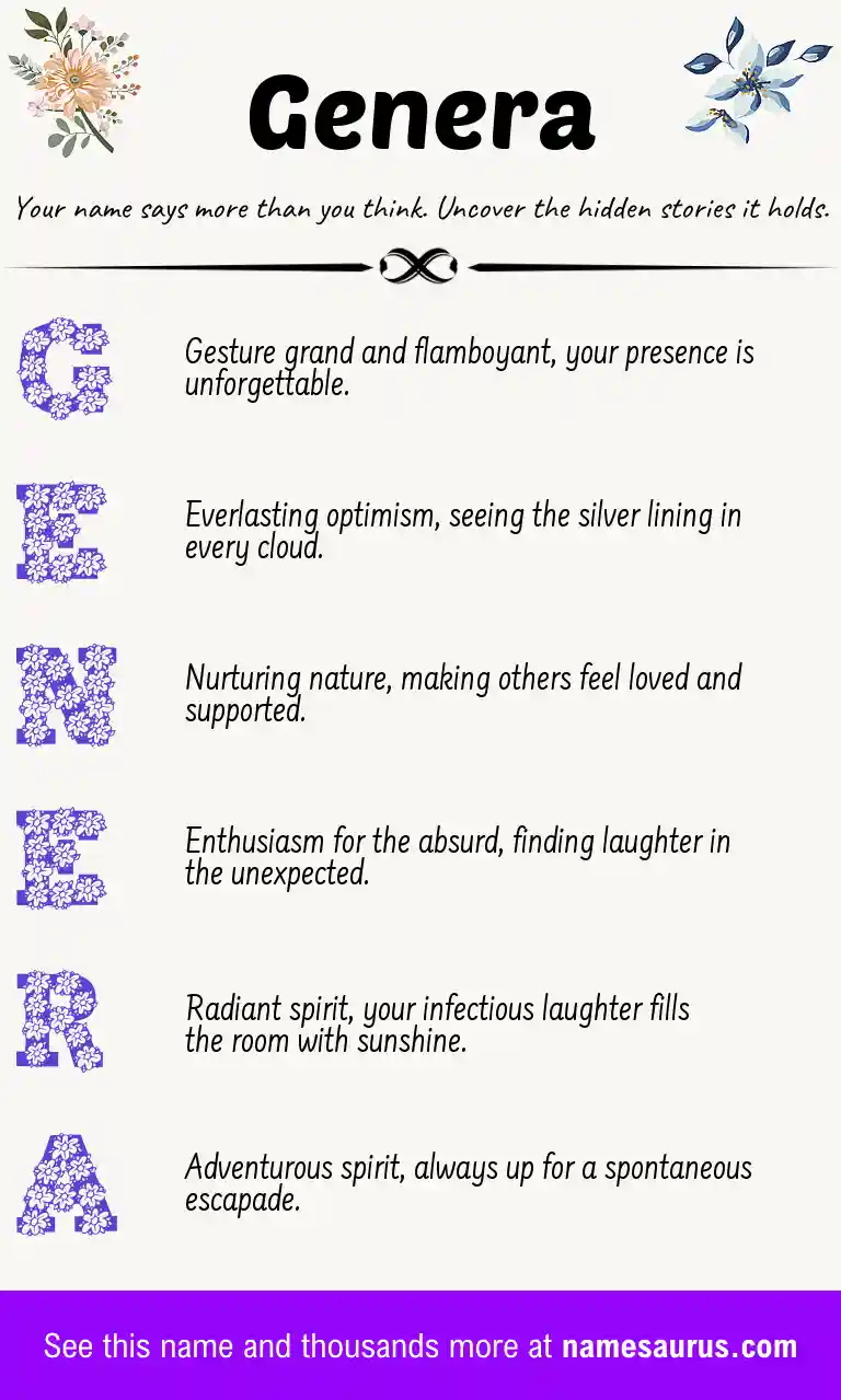 Acrostic poem about Genera.