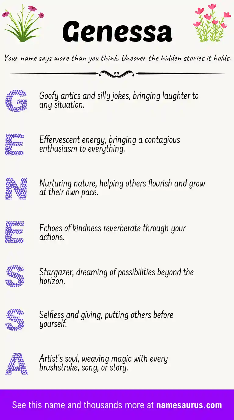 Acrostic poem about Genessa.