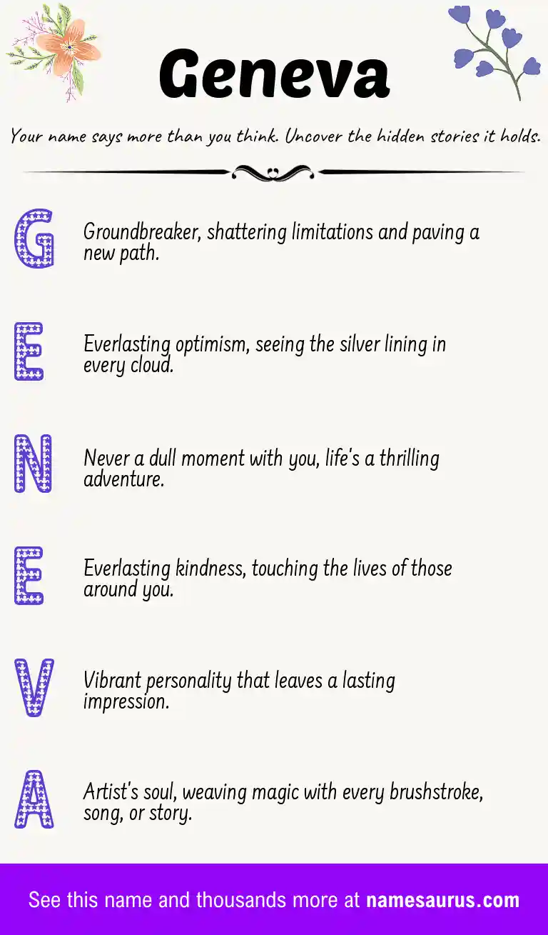 Acrostic poem about Geneva.