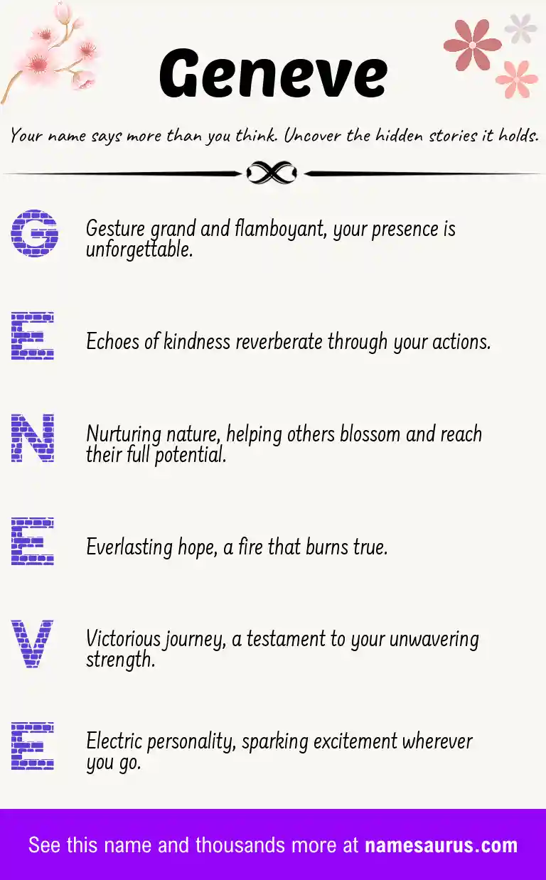Acrostic poem about Geneve.
