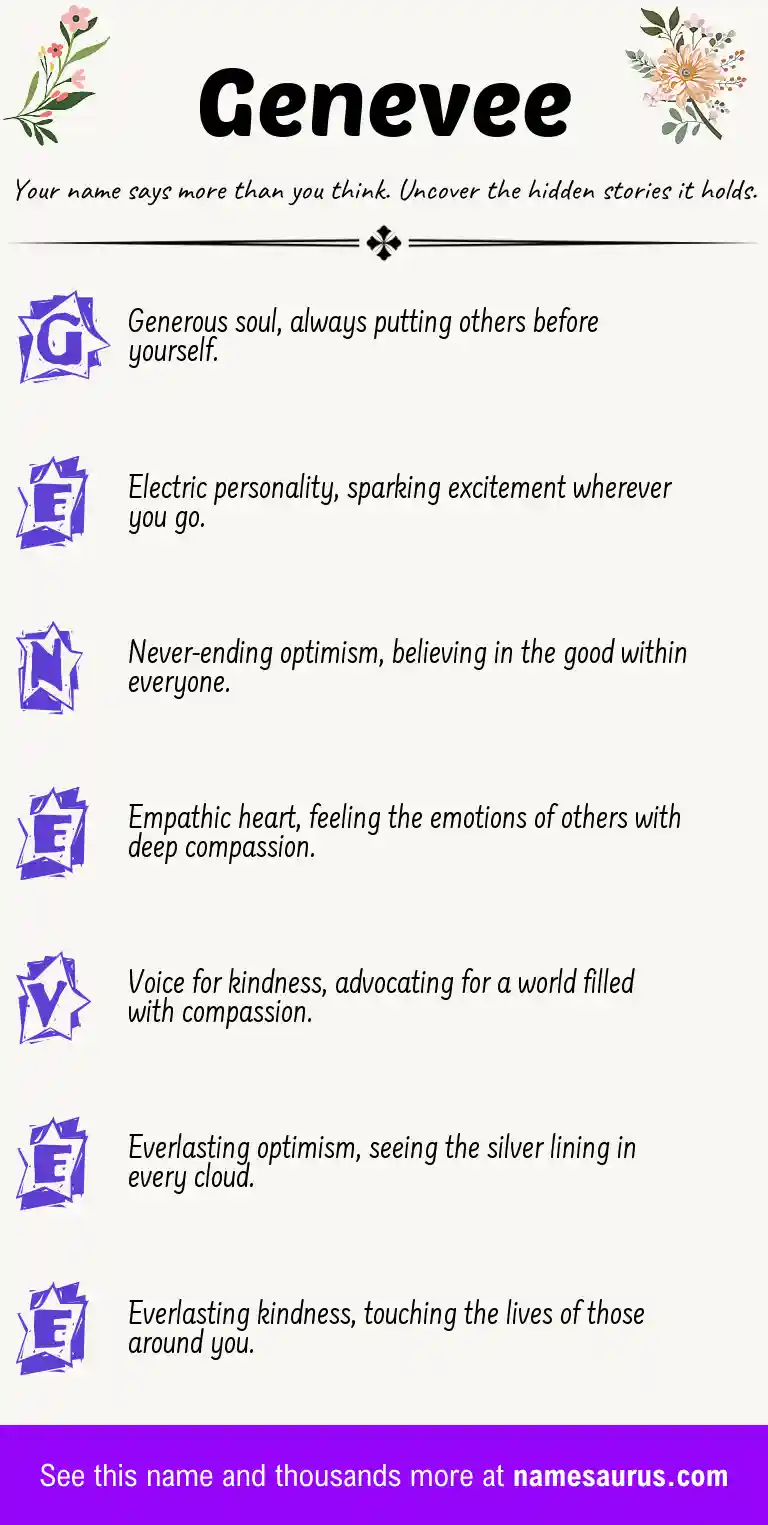Acrostic poem about Genevee.