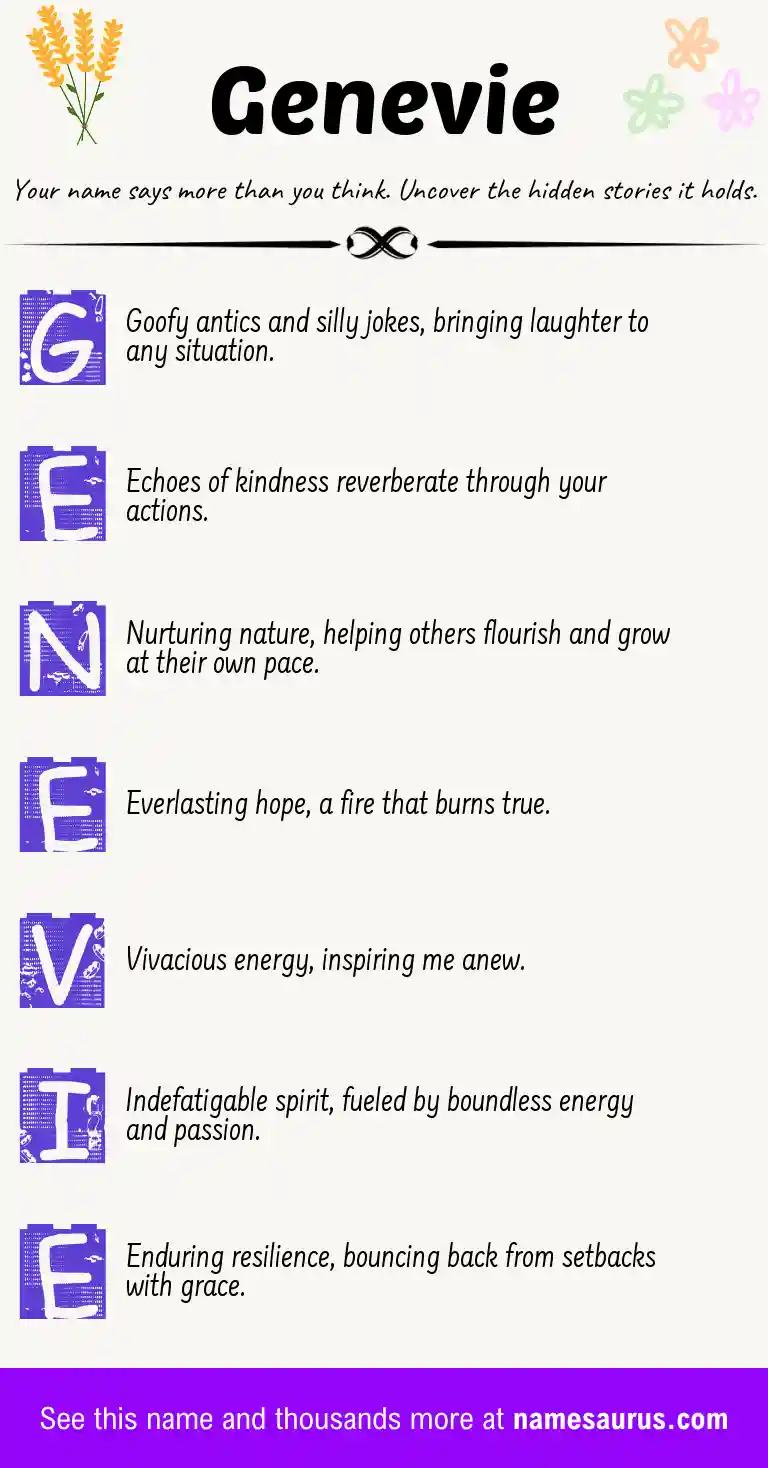 Acrostic poem about Genevie.