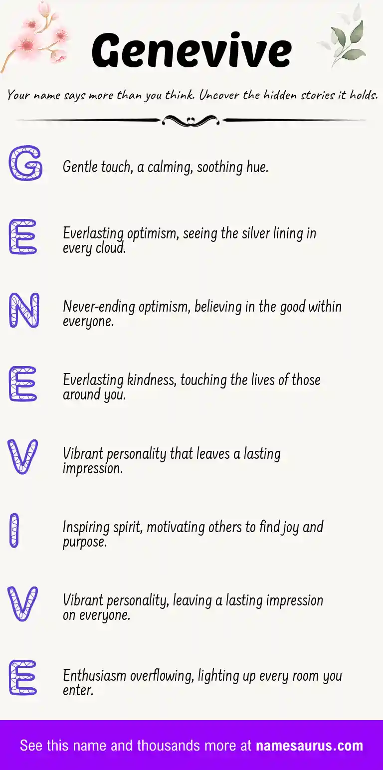 Acrostic poem about Genevive.