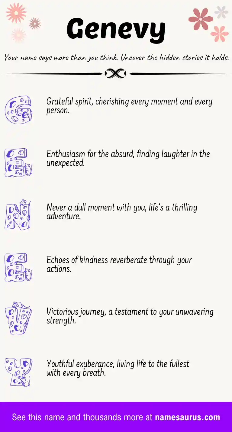 Acrostic poem about Genevy.
