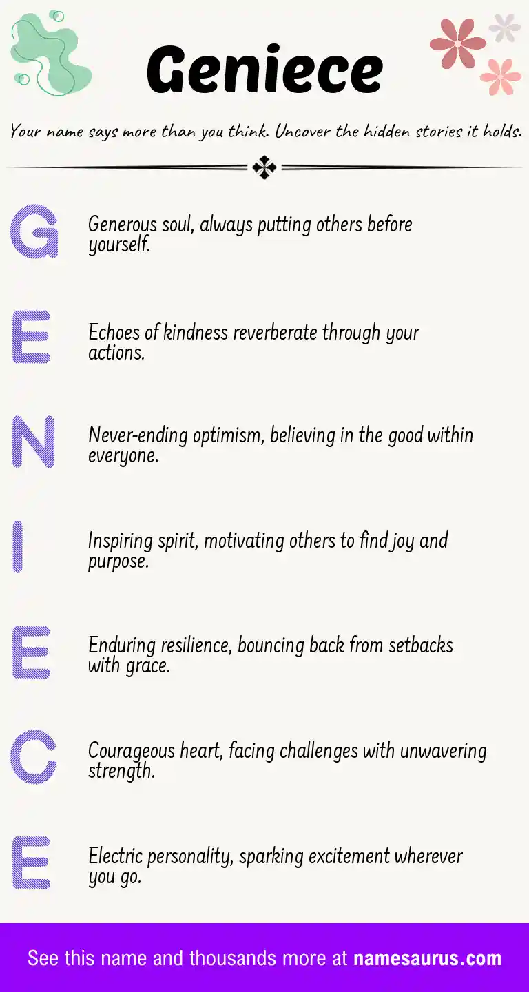 Acrostic poem about Geniece.