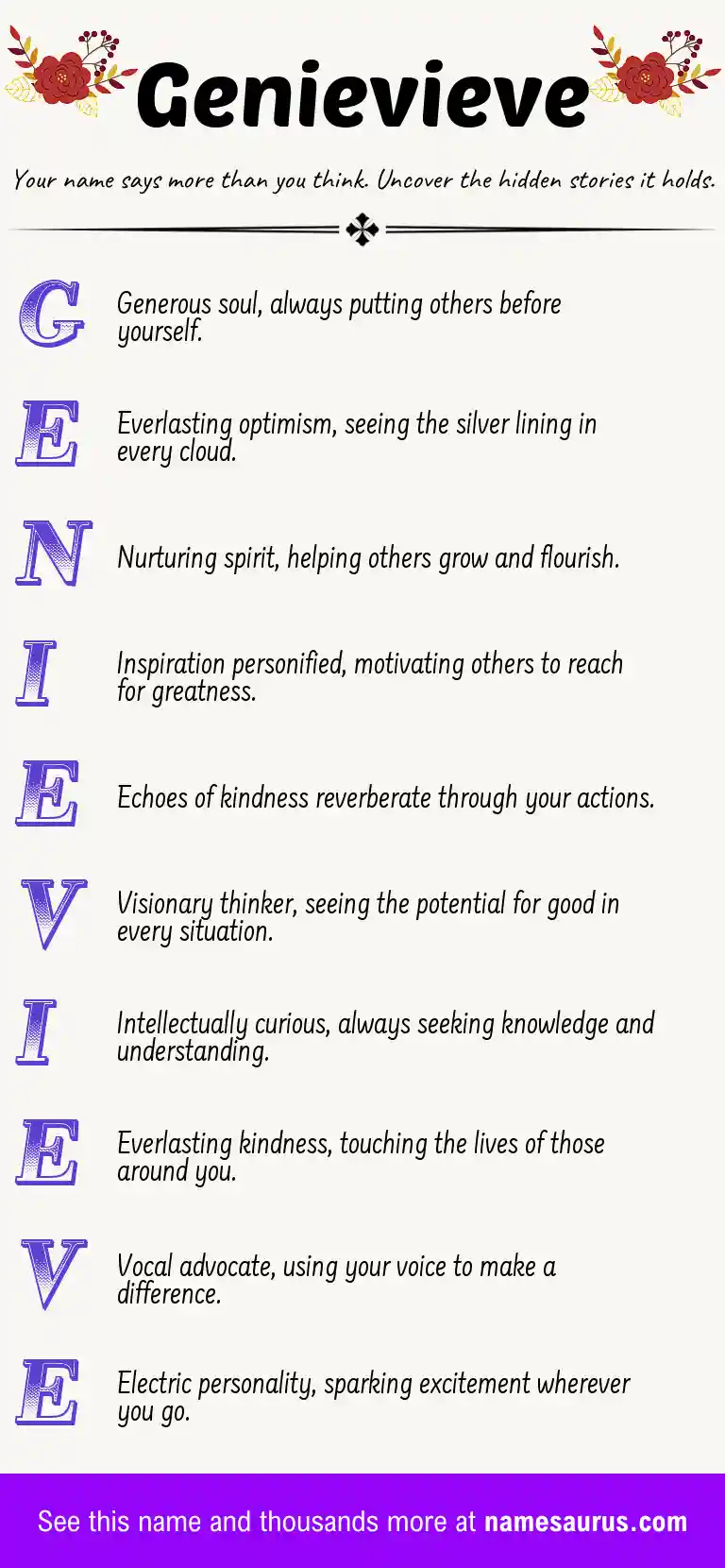 Acrostic poem about Genievieve.