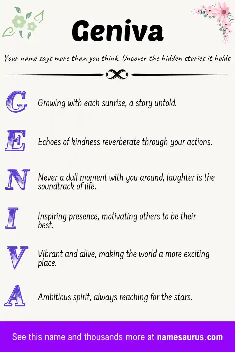 Acrostic poem about Geniva.