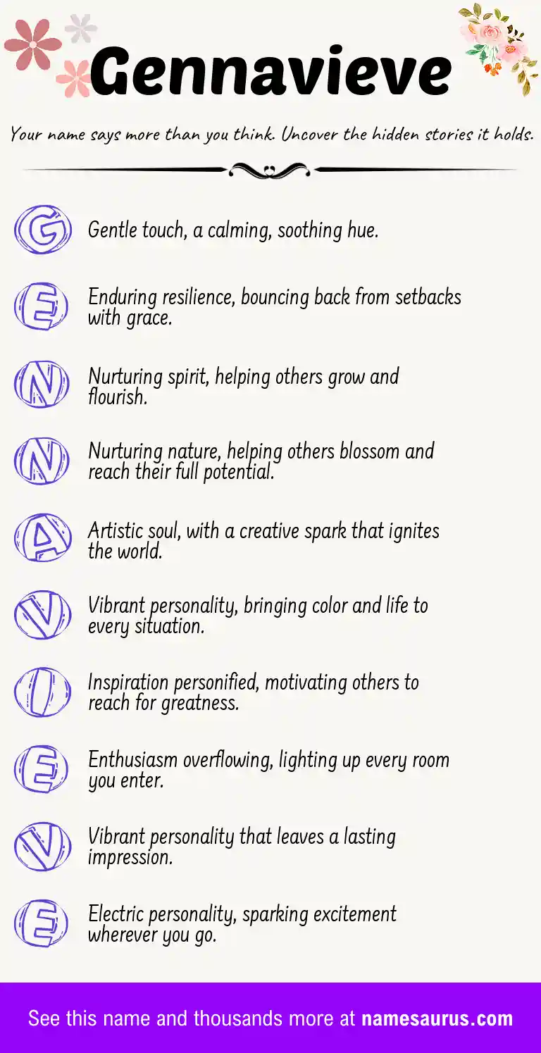 Acrostic poem about Gennavieve.