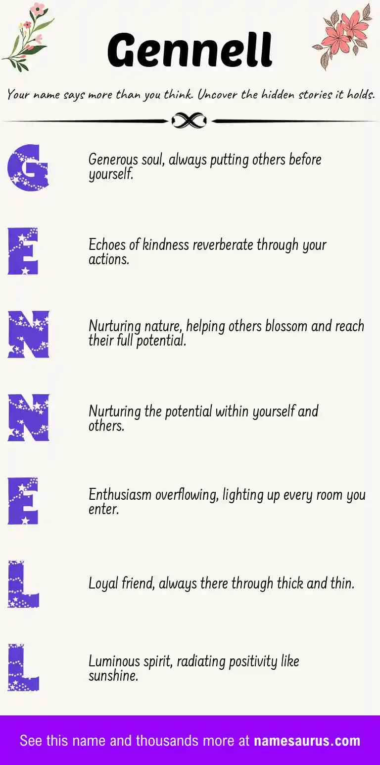 Acrostic poem about Gennell.