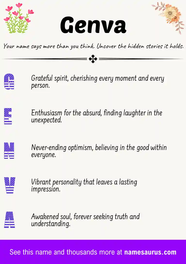 Acrostic poem about Genva.