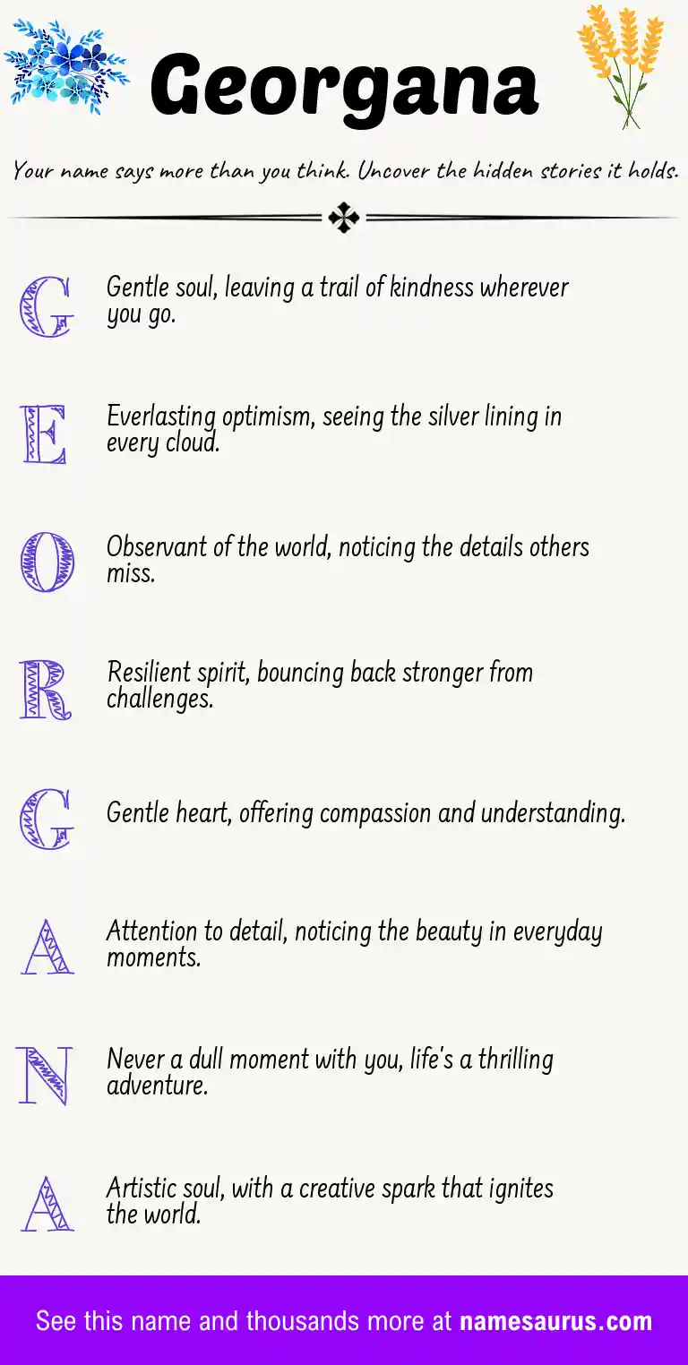 Acrostic poem about Georgana.