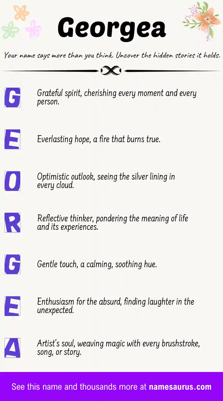 Acrostic poem about Georgea.