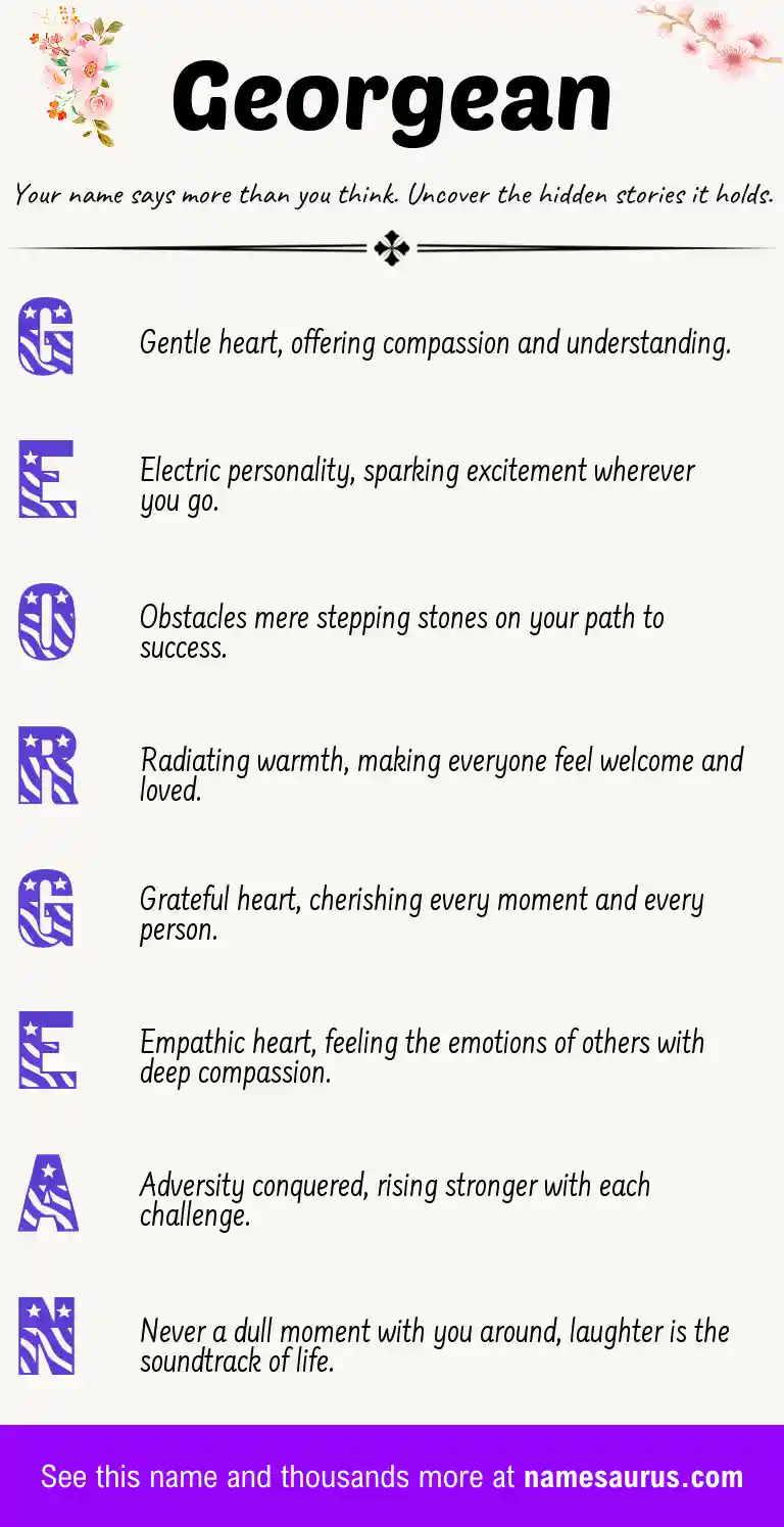 Acrostic poem about Georgean.