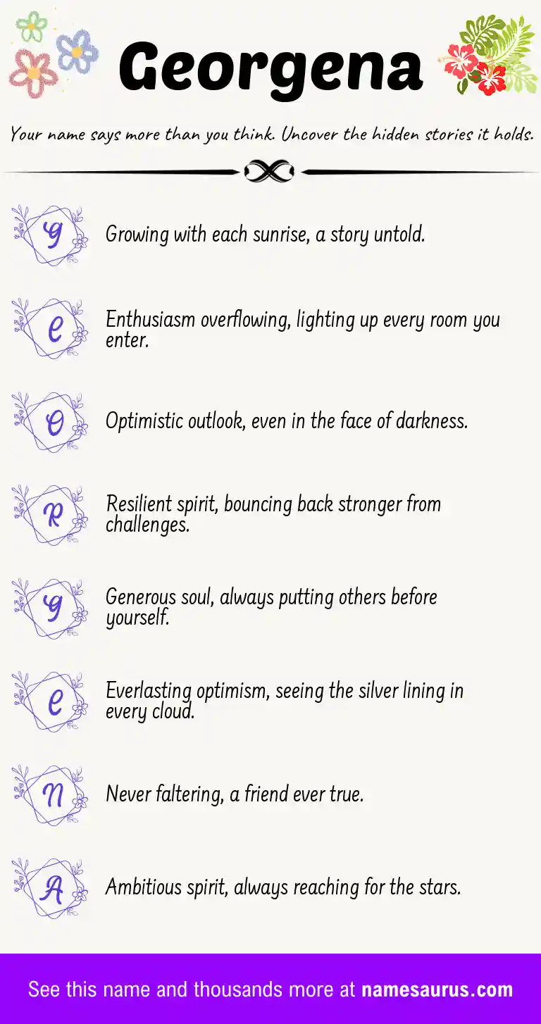 Acrostic poem about Georgena.