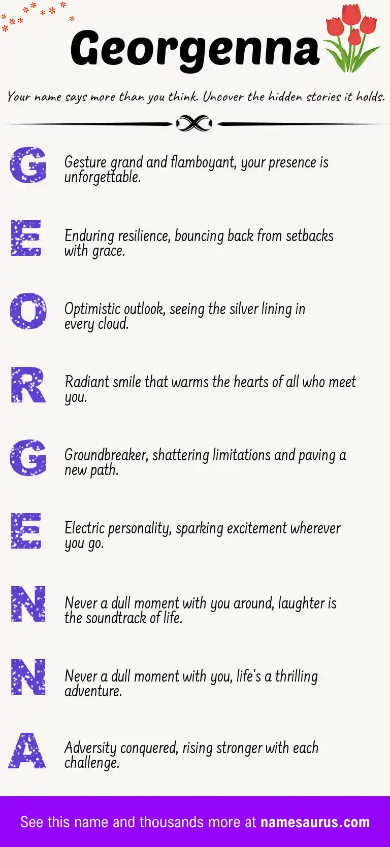Acrostic poem about Georgenna.