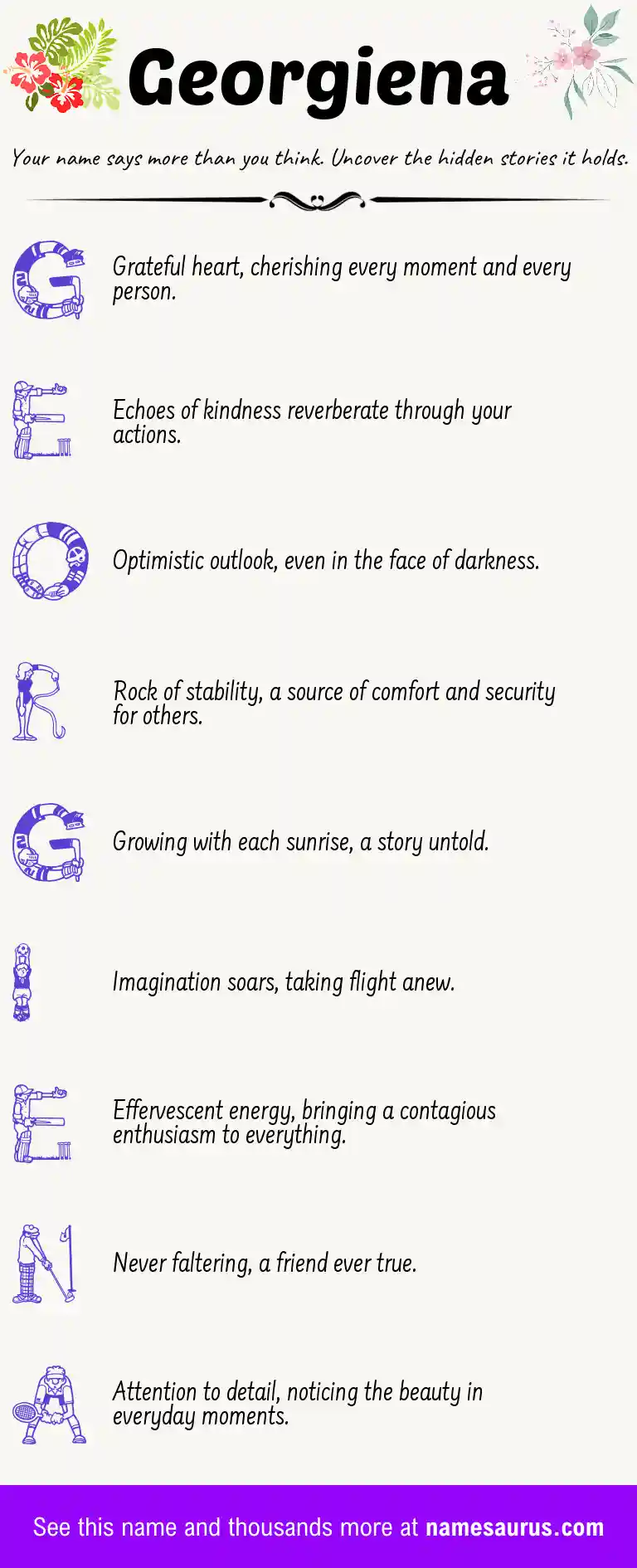 Acrostic poem about Georgiena.