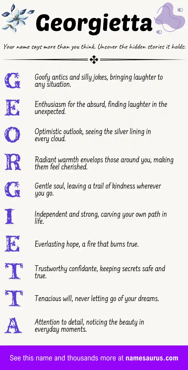 Acrostic poem about Georgietta.