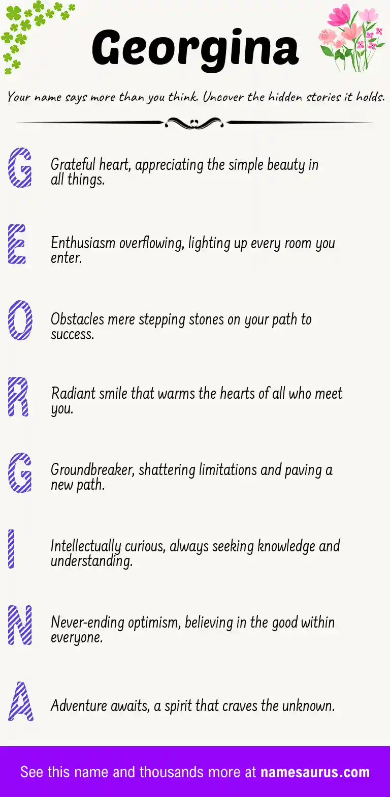 Acrostic poem about Georgina.