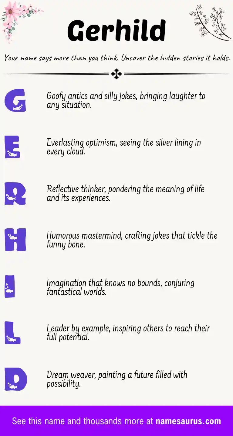 Acrostic poem about Gerhild.