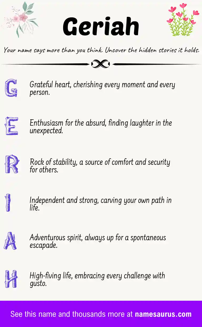 Acrostic poem about Geriah.