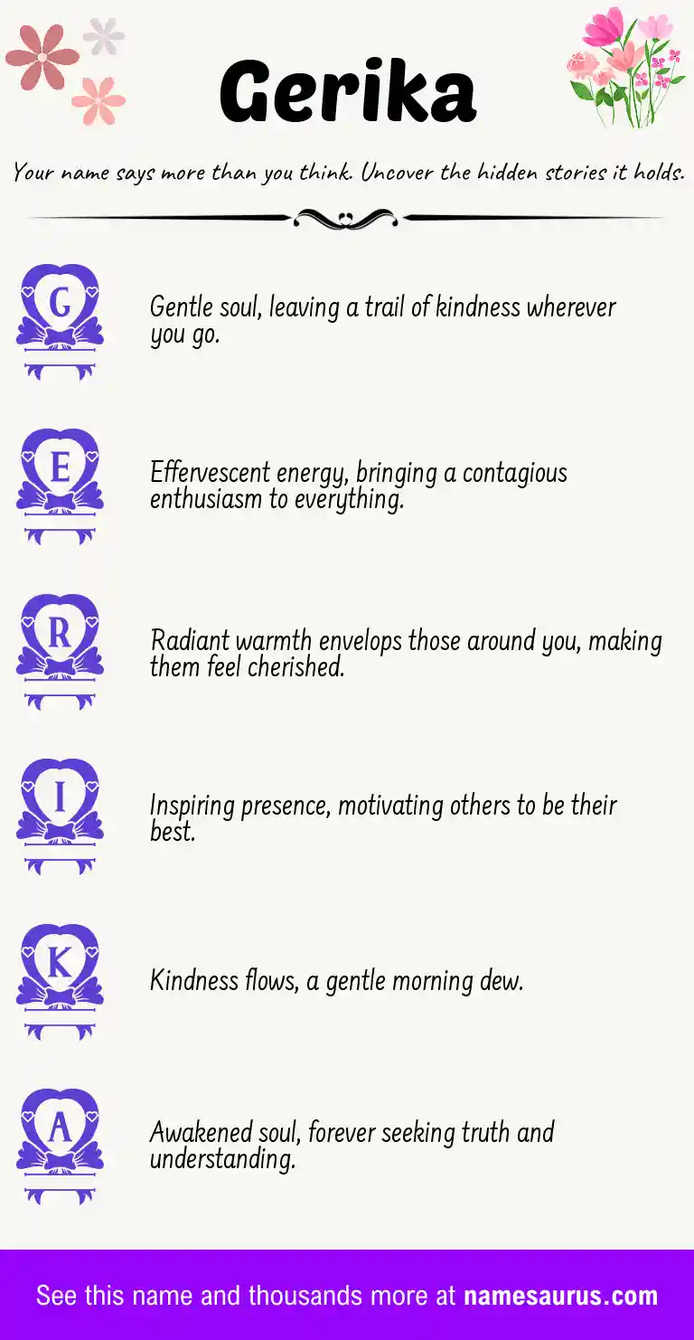 Acrostic poem about Gerika.