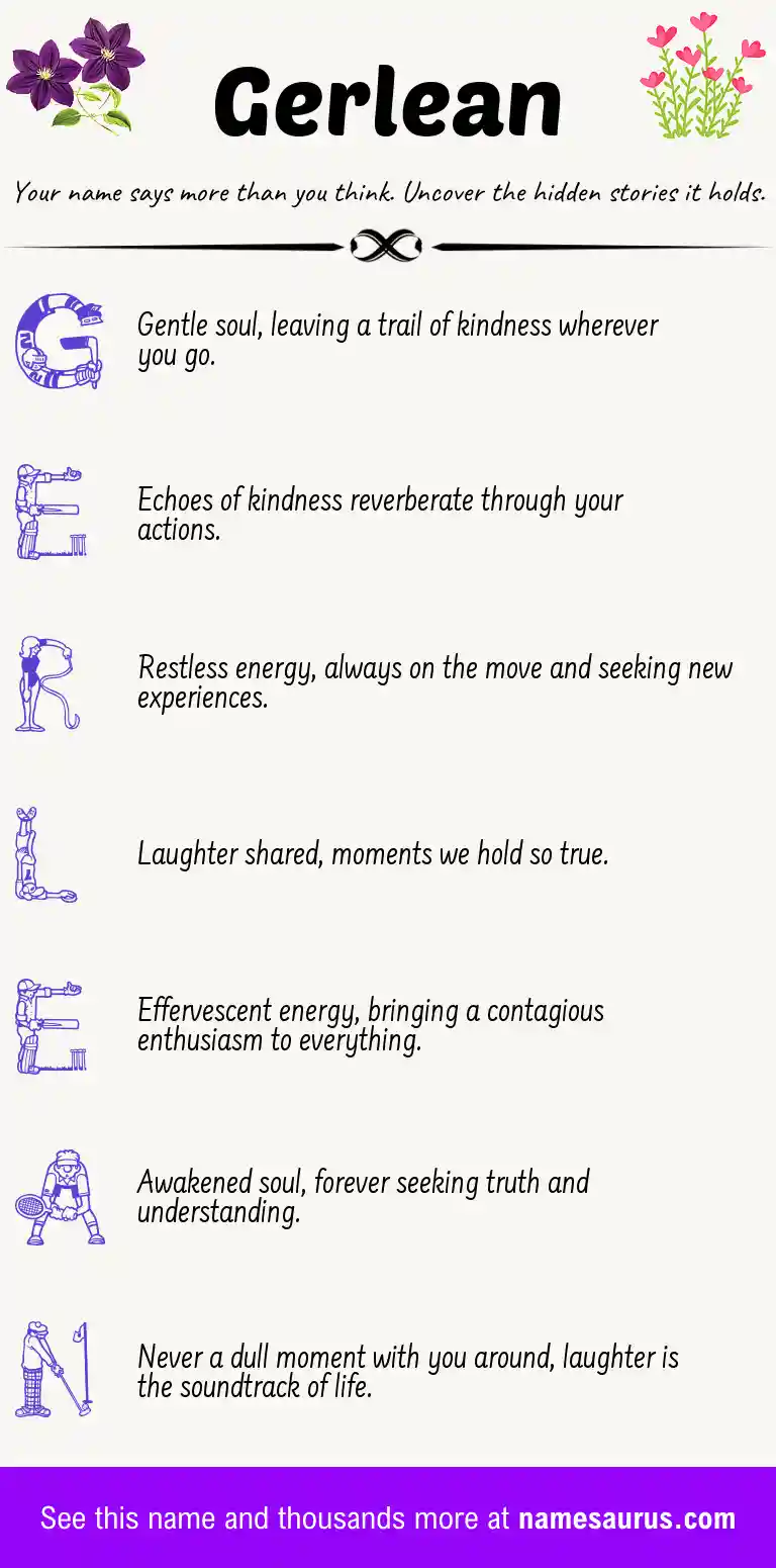 Acrostic poem about Gerlean.