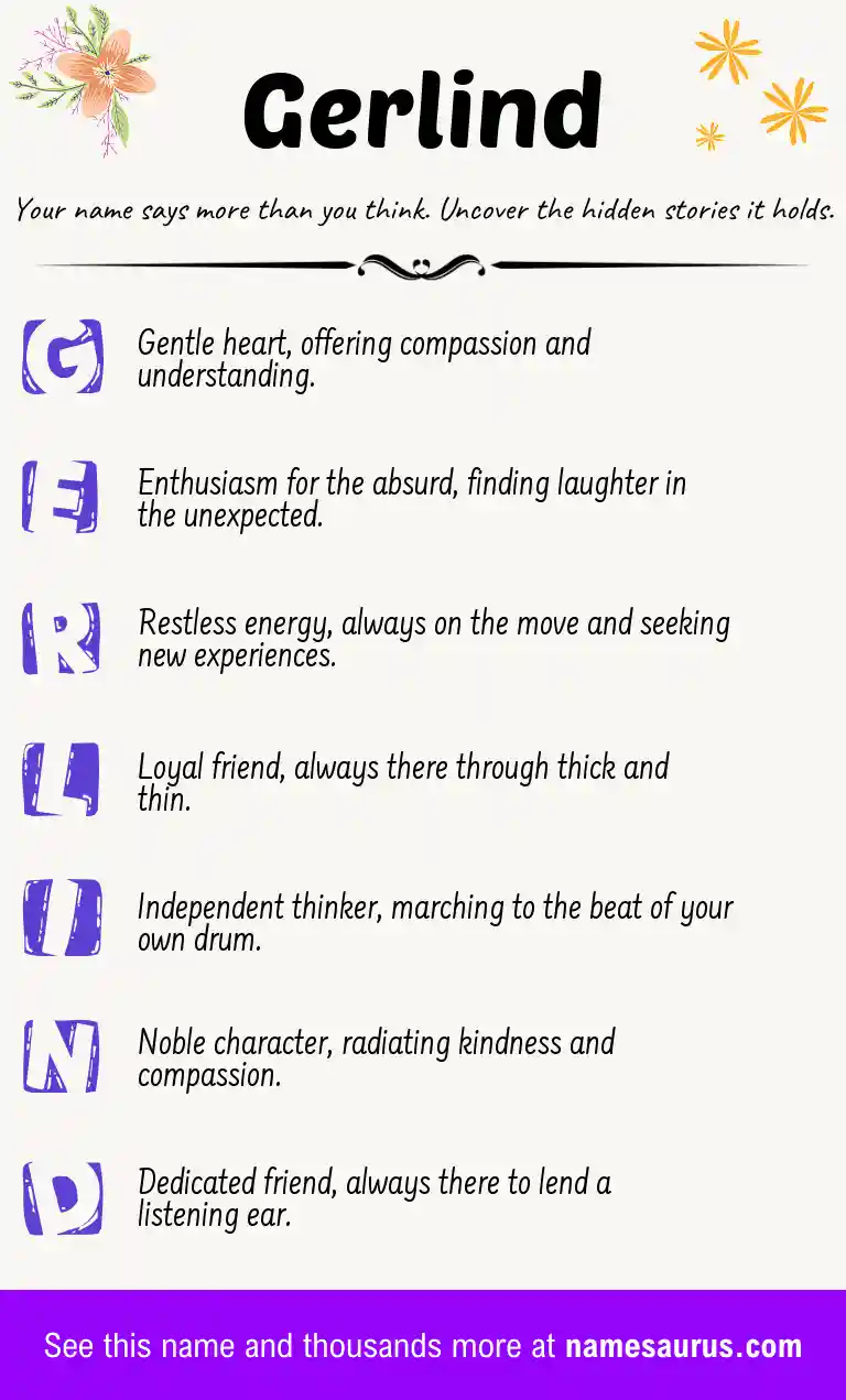 Acrostic poem about Gerlind.