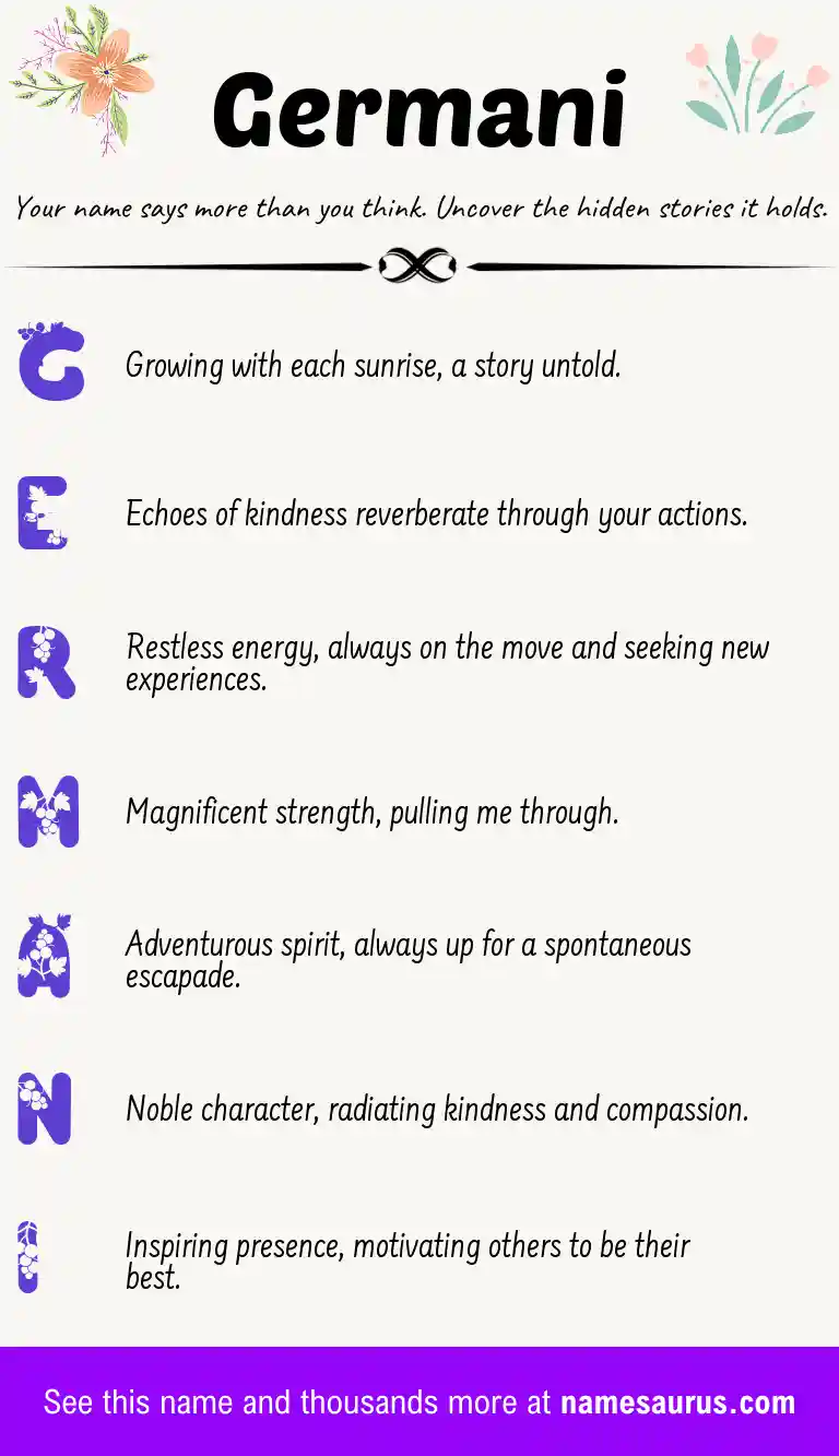 Acrostic poem about Germani.