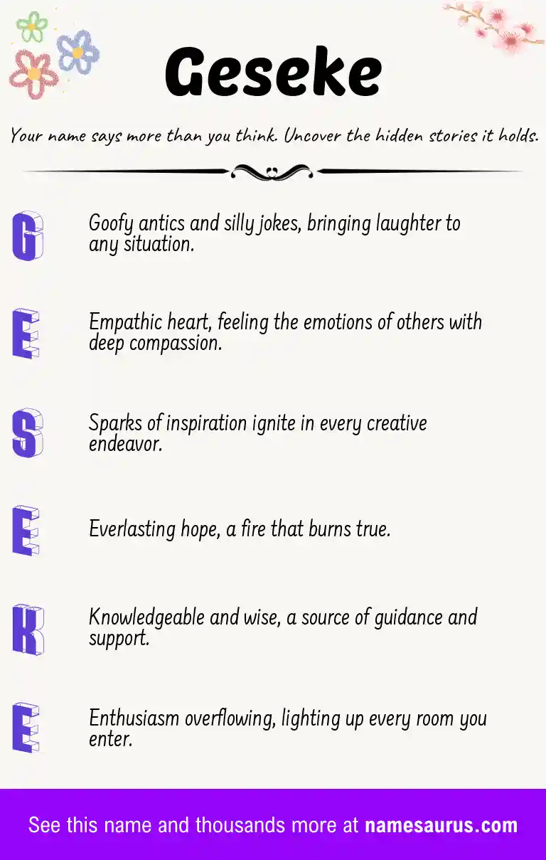 Acrostic poem about Geseke.