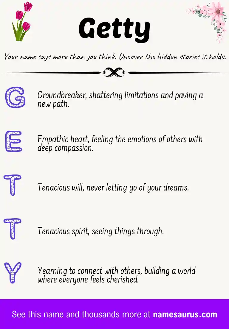 Acrostic poem about Getty.