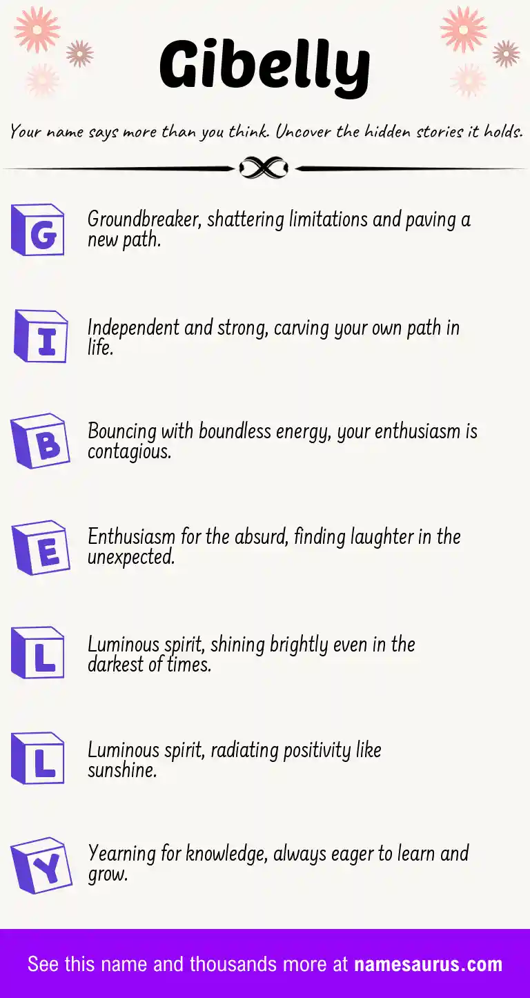 Acrostic poem about Gibelly.