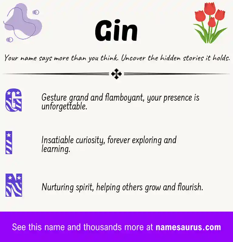 Acrostic poem about Gin.