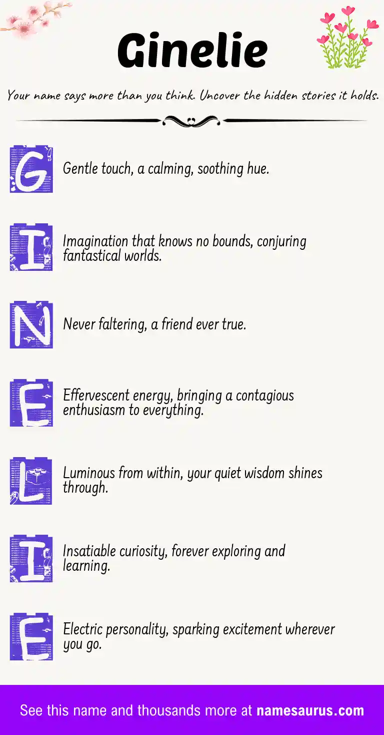 Acrostic poem about Ginelie.