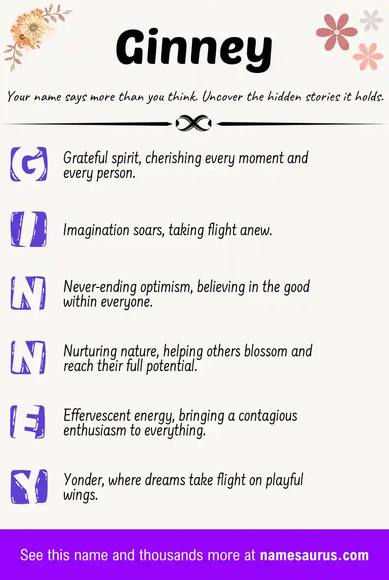 Acrostic poem about Ginney.