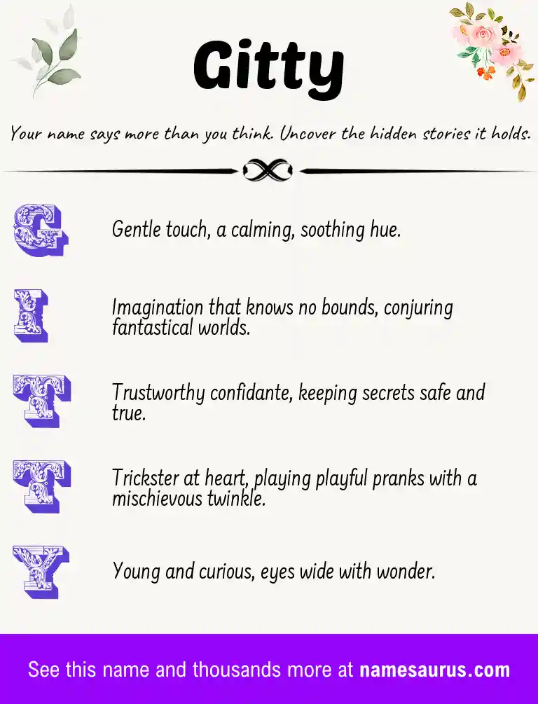Acrostic poem about Gitty.