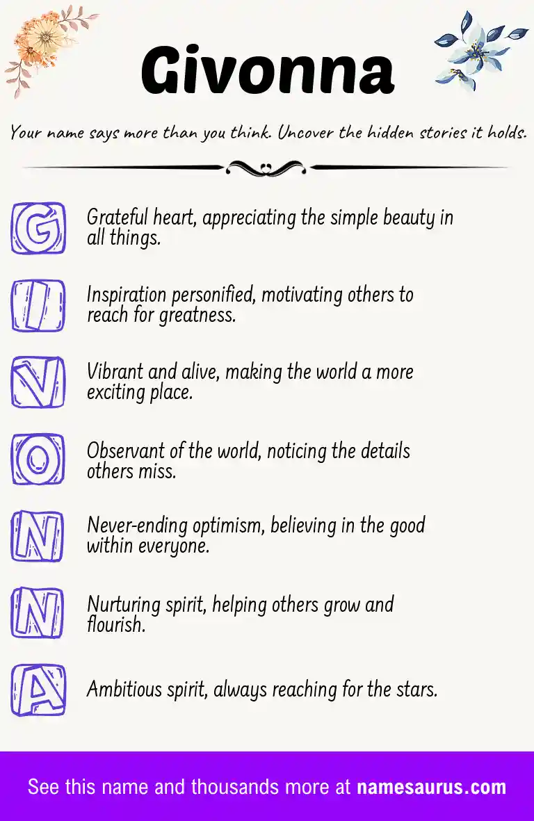 Acrostic poem about Givonna.
