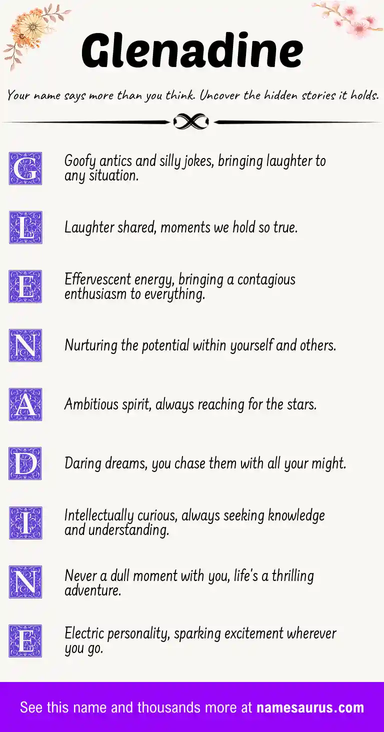 Acrostic poem about Glenadine.