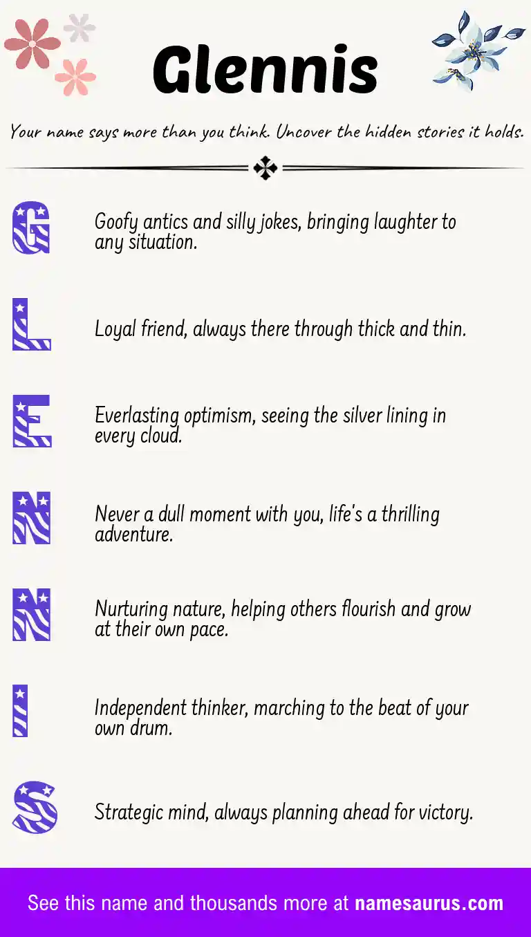 Acrostic poem about Glennis.