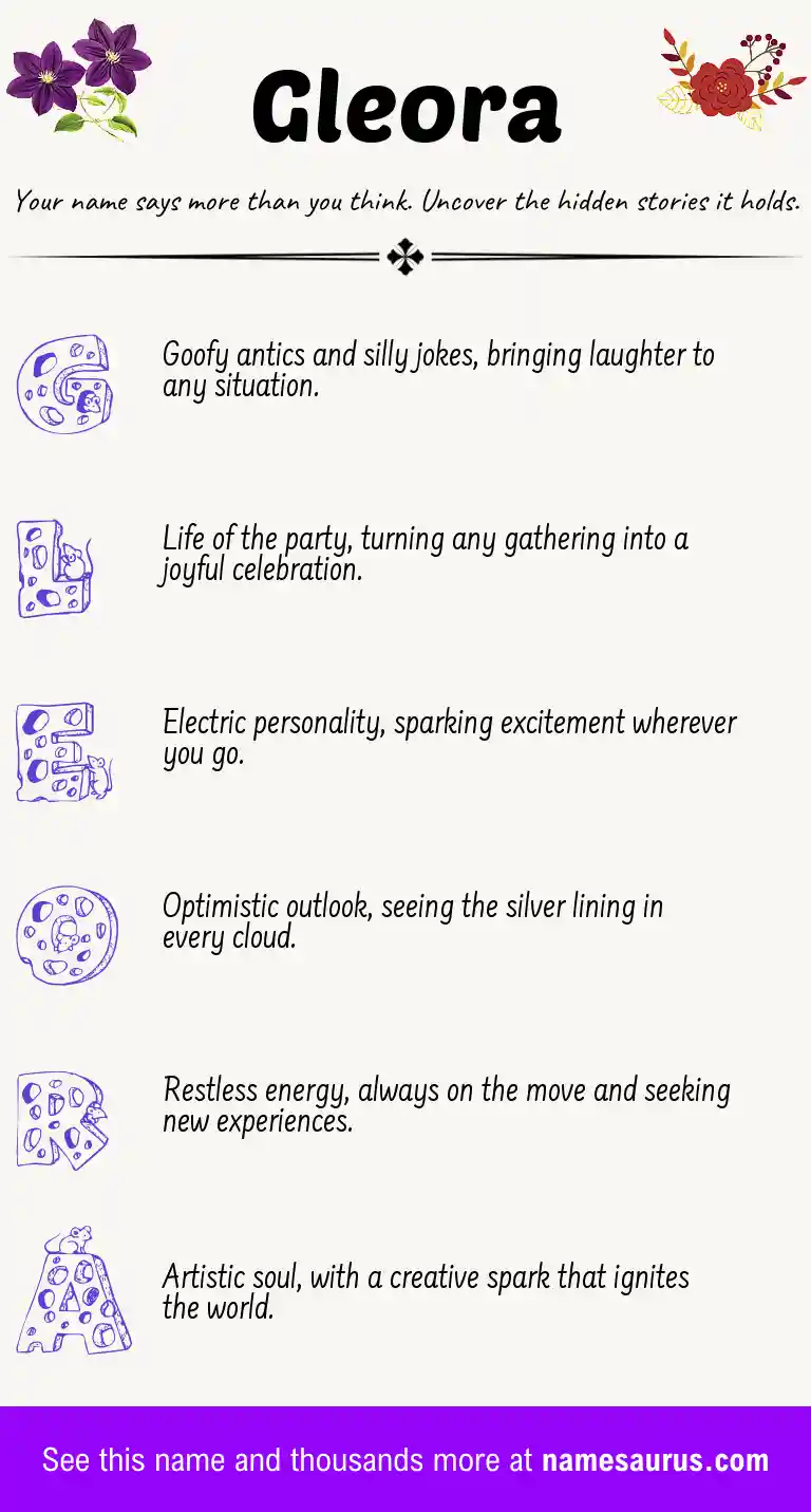 Acrostic poem about Gleora.