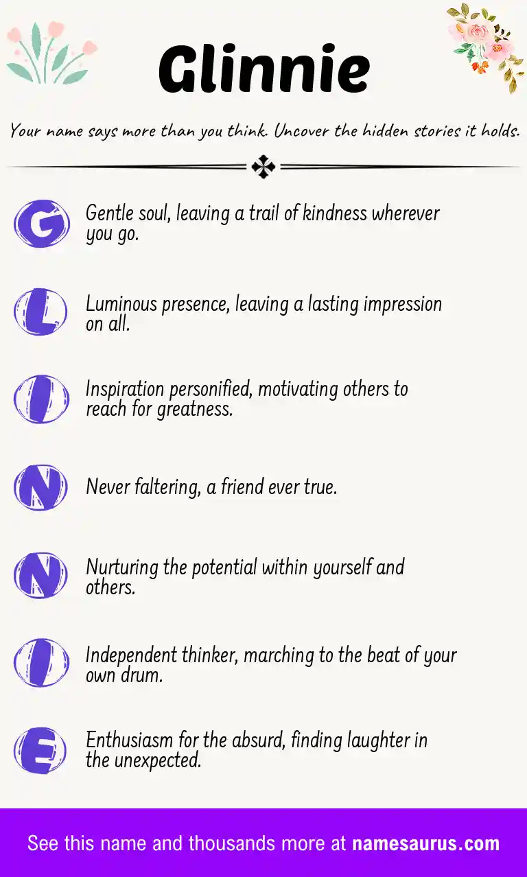 Acrostic poem about Glinnie.
