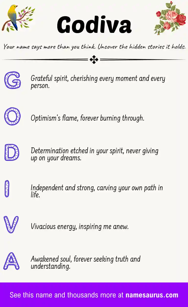 Acrostic poem about Godiva.