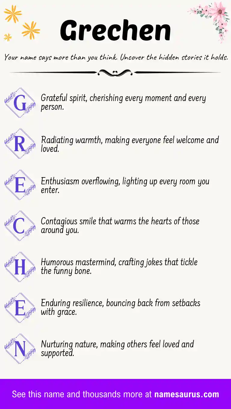 Acrostic poem about Grechen.