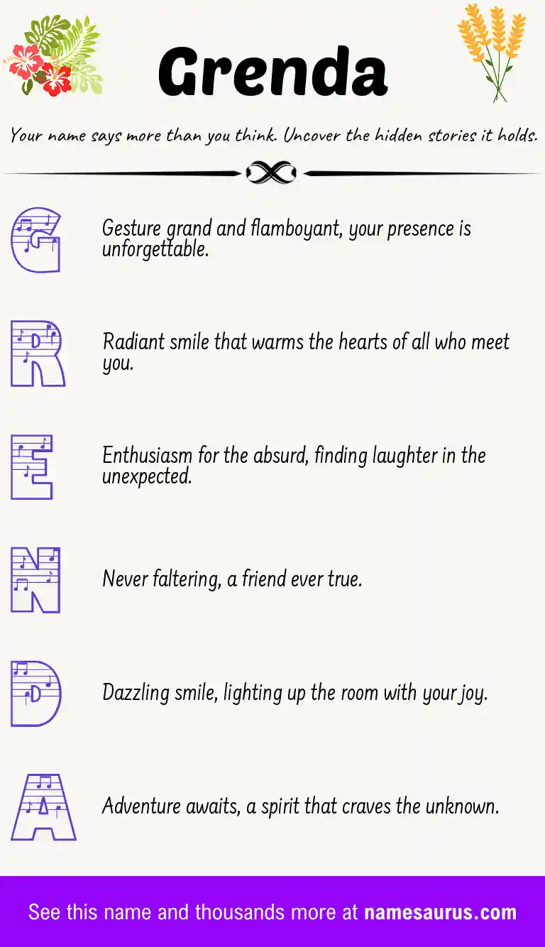 Acrostic poem about Grenda.