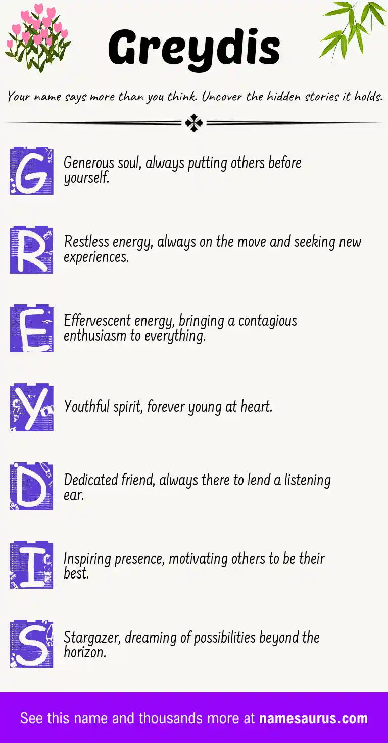Acrostic poem about Greydis.