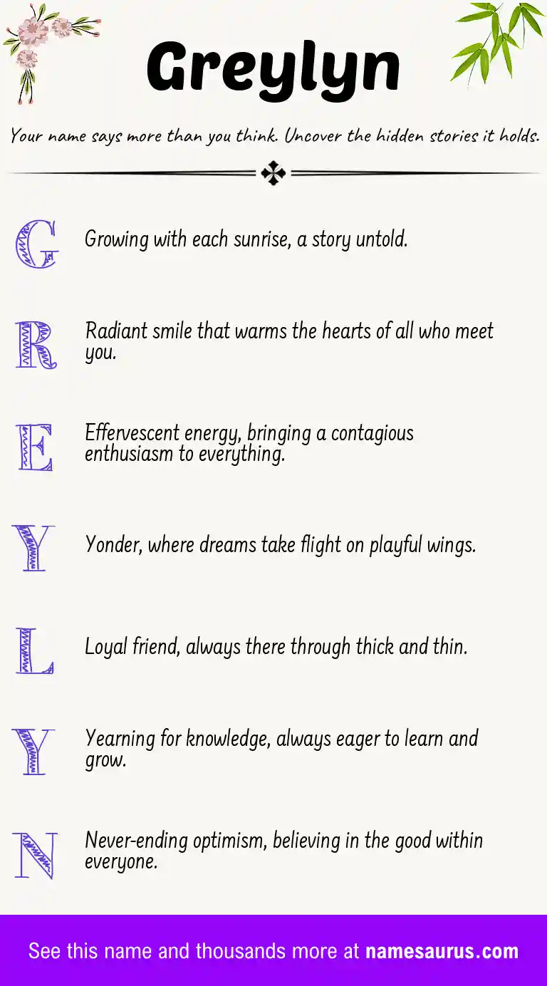 Acrostic poem about Greylyn.