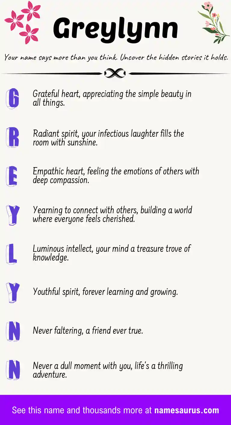 Acrostic poem about Greylynn.