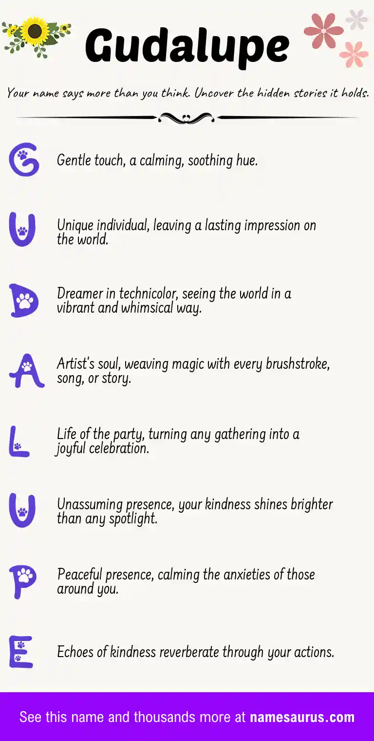 Acrostic poem about Gudalupe.