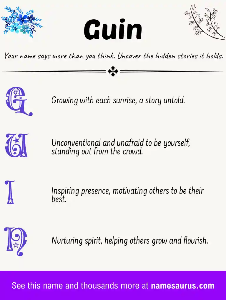 Acrostic poem about Guin.